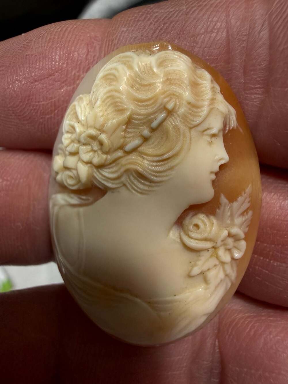 Vintage Italian Hand Carved Shell Cameo Unmounted